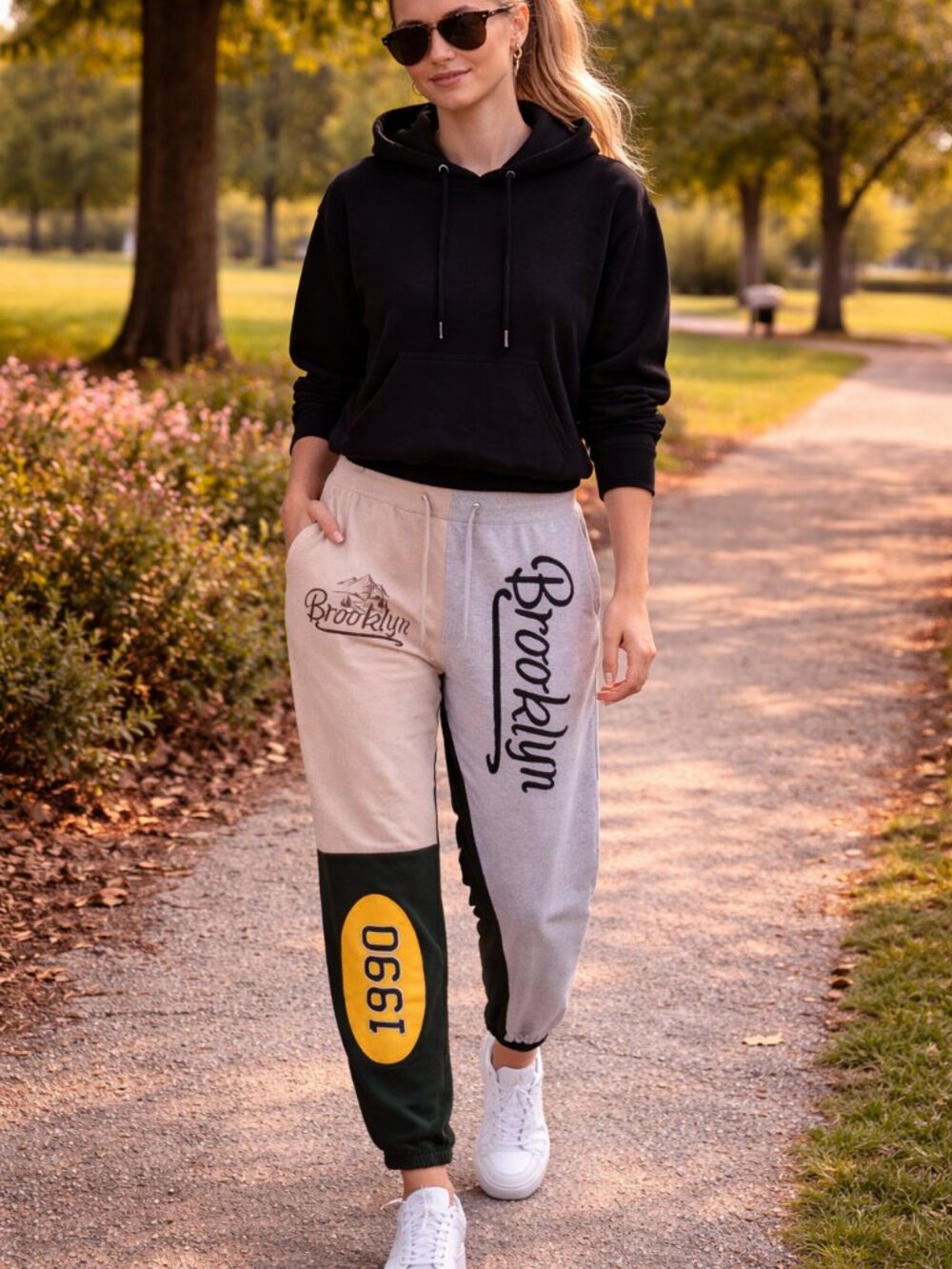 On Fire Color Block Sweatpants
